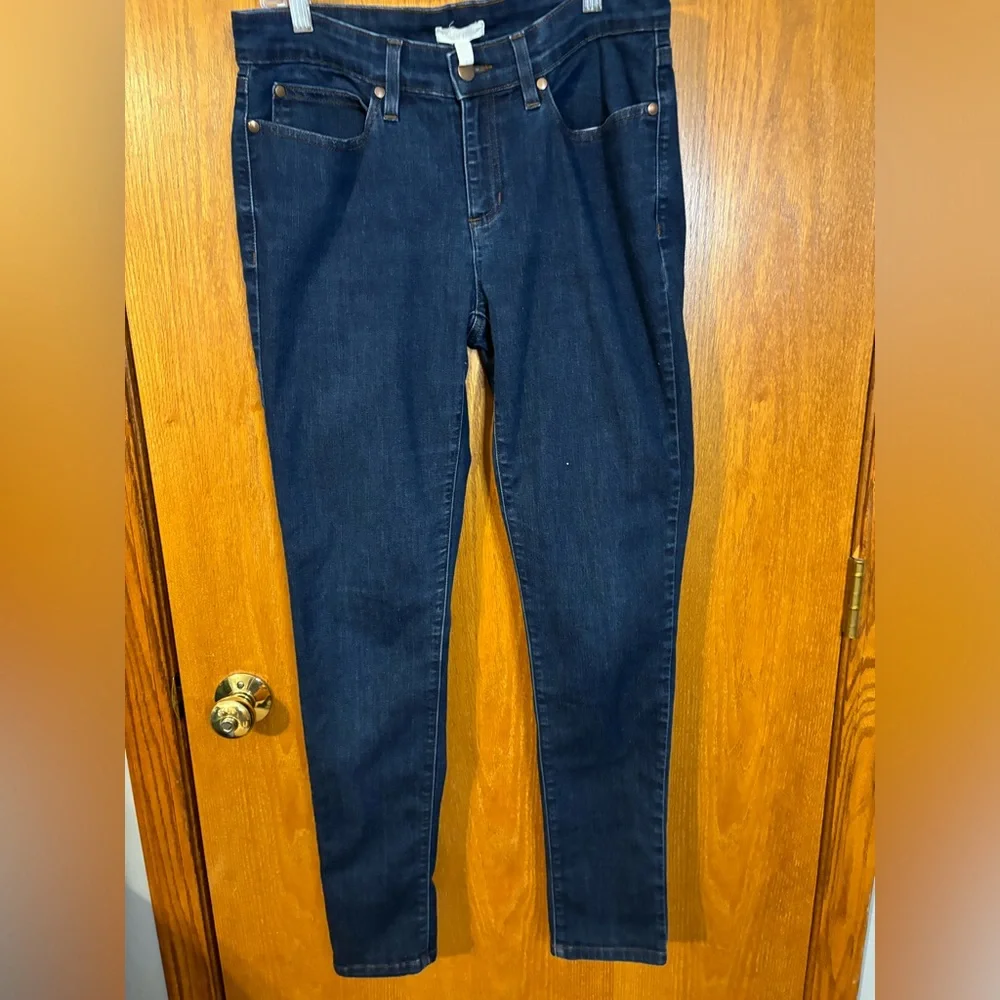 Women's EILEEN FISHER Jeans Dark Blue Size 8 EUC skinny jeans‎